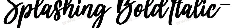 Splashing BoldItalic字体转换